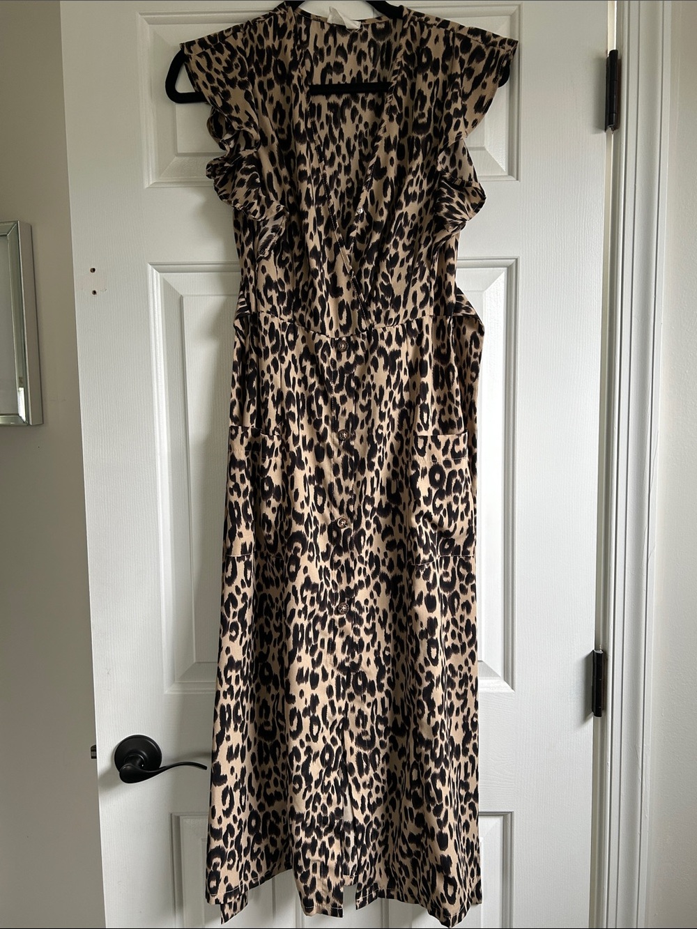 Sienna Sky Leopard Print Maxi Dress - Tan & Black